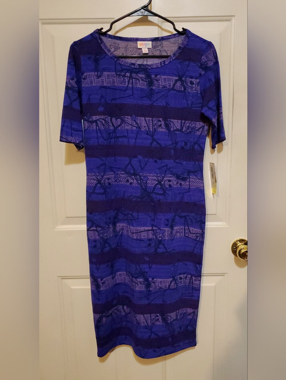 LuLaRoe Purple Patterned Midi Dress Nightmare Before Christmas Jack Skellington